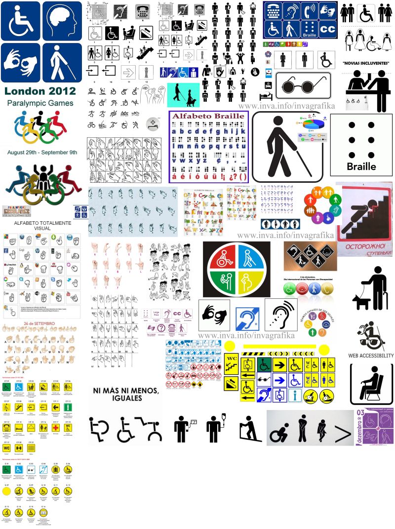 Комбинированные пиктограммы и знаки инвалид подборка логотипов, фотографий и графических изображений